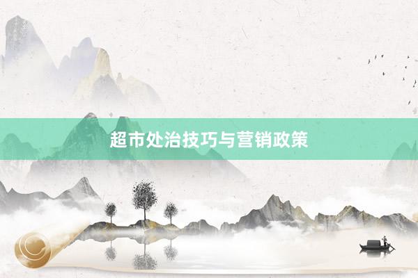超市处治技巧与营销政策